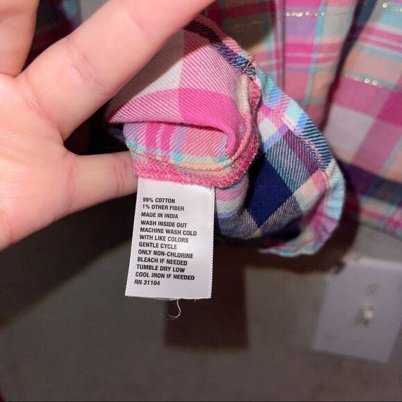 NWT True Craft Plaid Ruffled Top Kid's Size Large‎ - Picture 7 of 7